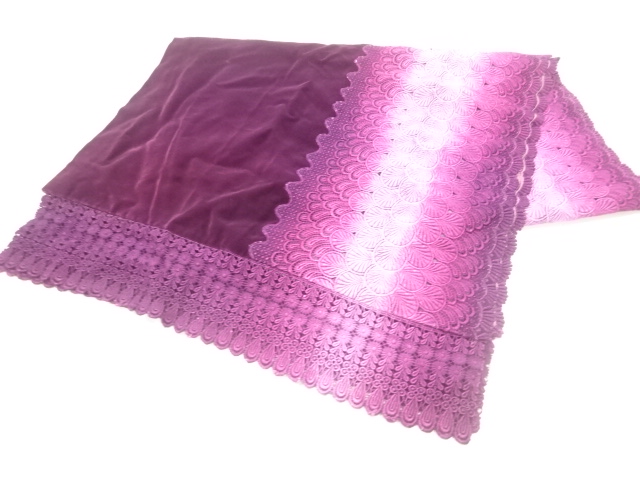 ビロードレース花模様ショール